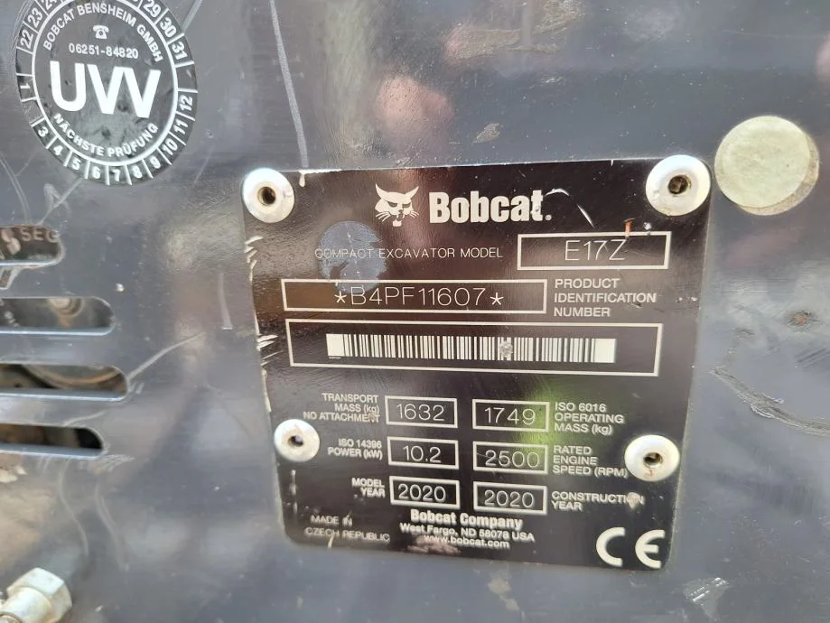 Mini-pelle Bobcat E17Z (2020) – Équipement complet – Image 9