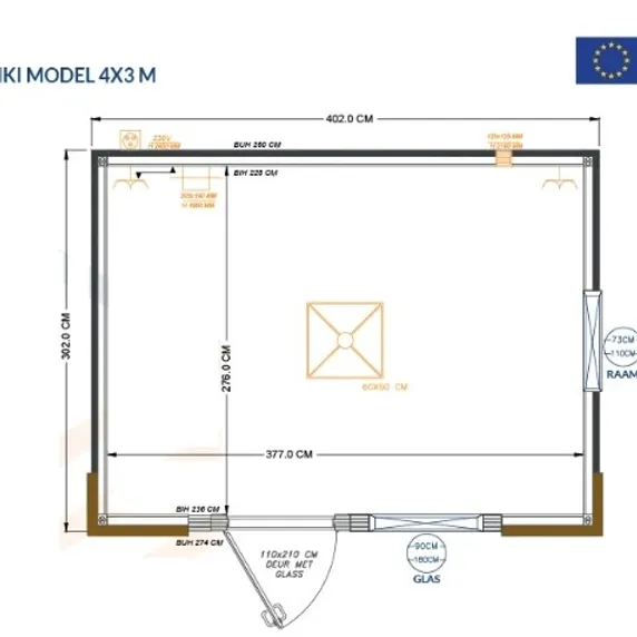 Conteneur de Bureau 4x3 mètres – Modèle Helsinki – Image 6
