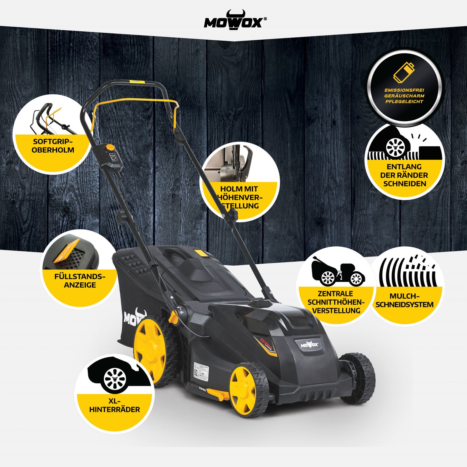 Tondeuse à batterie MOWOX® EM 3440 PX-Li – Série Confort – Image 3