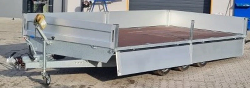 Remorque plateau LIDER – Roues dessous – Double essieu freinée