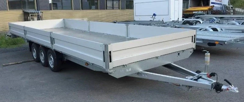 Remorque plateau LIDER – Roues dessous – Double essieu freinée – Image 4